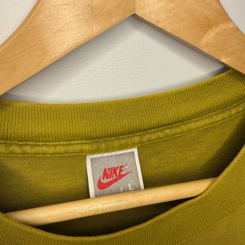 Rare Nike Jordan Graphic T-Shirt in Olive Green Large Grey Tag 80’s - Picture 4 of 5